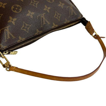 Louis Vuitton Pochette Accessoires Monogram Leather Mini Handbag Pouch Brown 37571