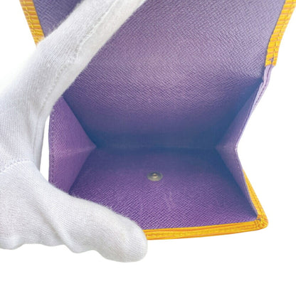 Louis Vuitton M63489 Porte Monnaie Bi-E Carte Credit Compact Wallet Epi Tri-Fold Yellow