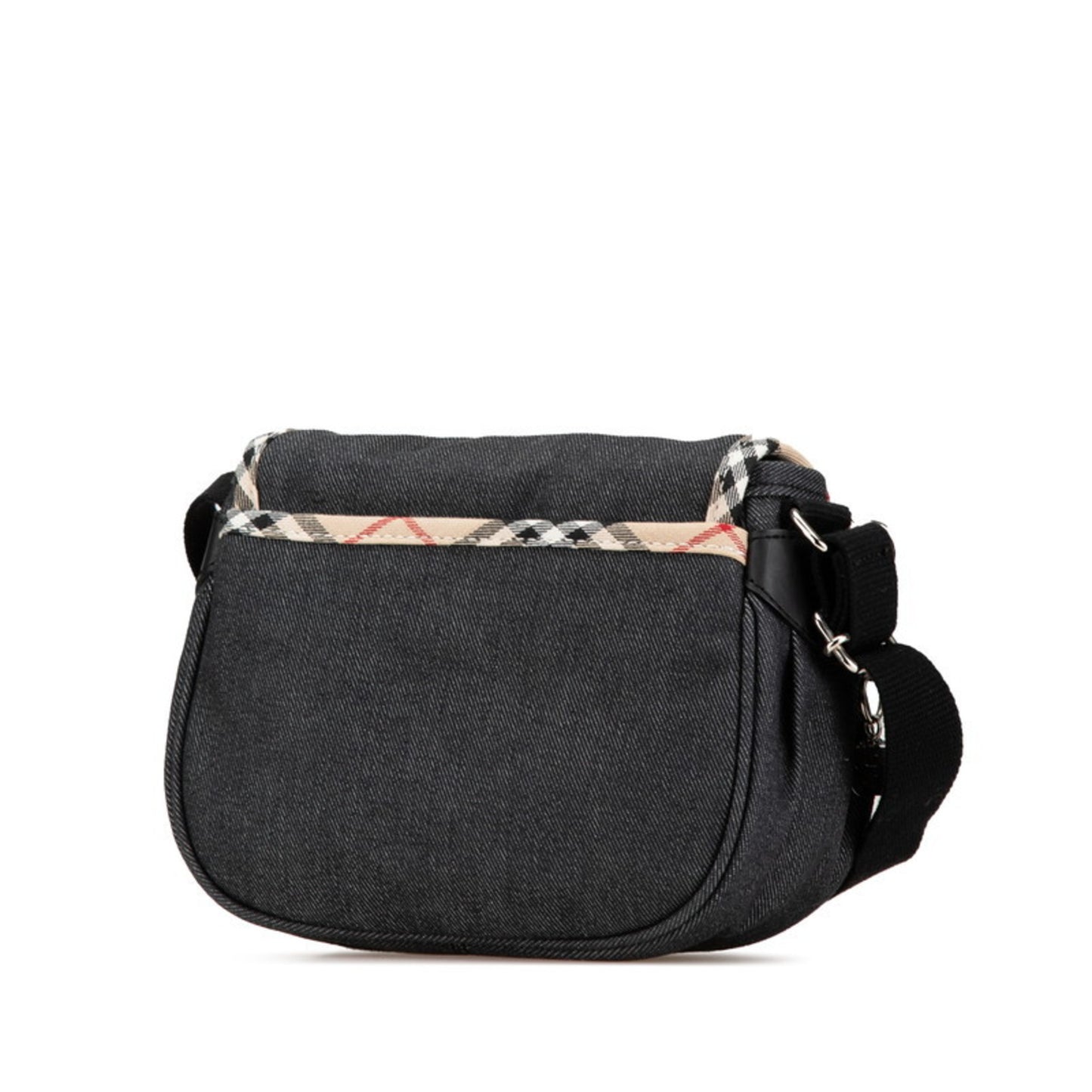 Burberry Nova Check Crossbody Shoulder Bag In Black