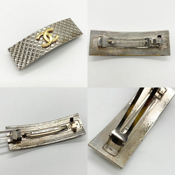 Chanel Barrette Matelasse Hair Silver Gold Coco Mark 98P Chanel
