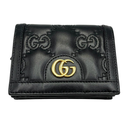 Gucci Gg Matelasse Bifold Wallet 723786 Leather Black
