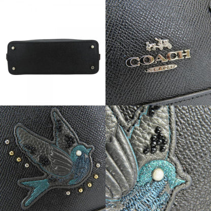 Coach Mini Sierra Satchel Handbag F22254 With Bird Leather Beads And Black Blue Studs