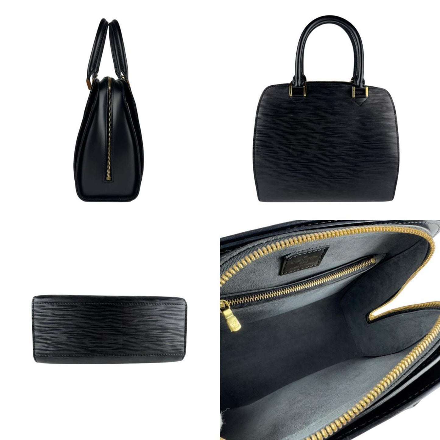 Louis Vuitton Epi Pont Neuf Handbag In Black And Gold