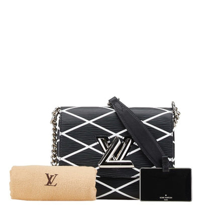 Louis Vuitton Epi Twist Pm Chain Shoulder Bag M50525 Noir Black White Leather
