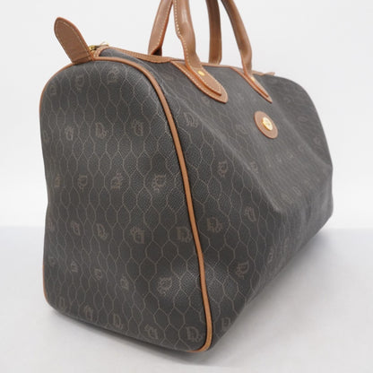 Christian Dior Boston Bag Honeycomb Gray Brown