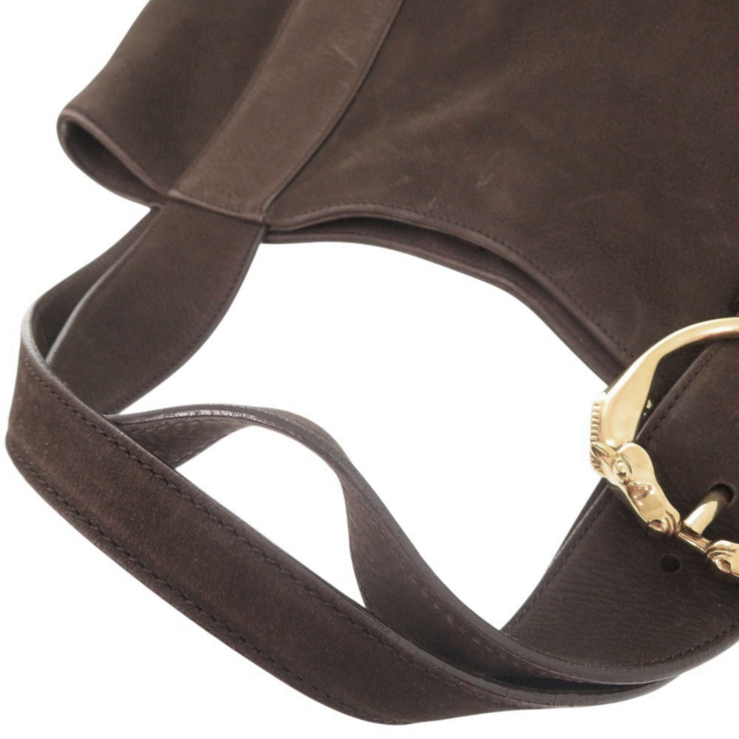 Gucci 296877 Nubuck Leather Brown Tote Bag Handbag 0256 Gucci