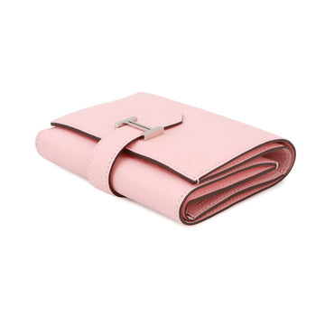 Hermes Herms Bearn Combination Tri-Fold Wallet In Rose Sakura