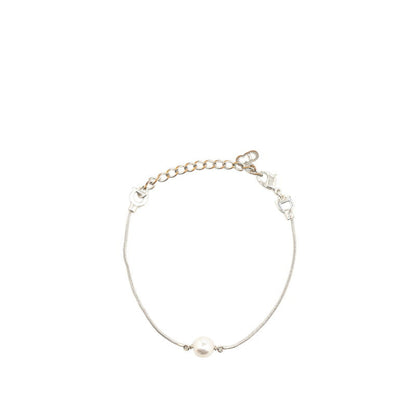 Christian Dior Dior Bracelet Silver Fake Pearl Metal