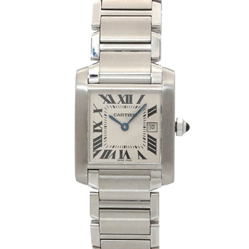 Cartier Tank Franaise Mm W51011Q3 Boys' Ivory Quartz Watch