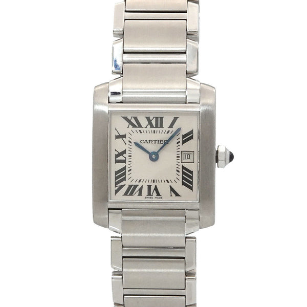 Cartier Tank Franaise Mm W51011Q3 Boys' Ivory Quartz Watch