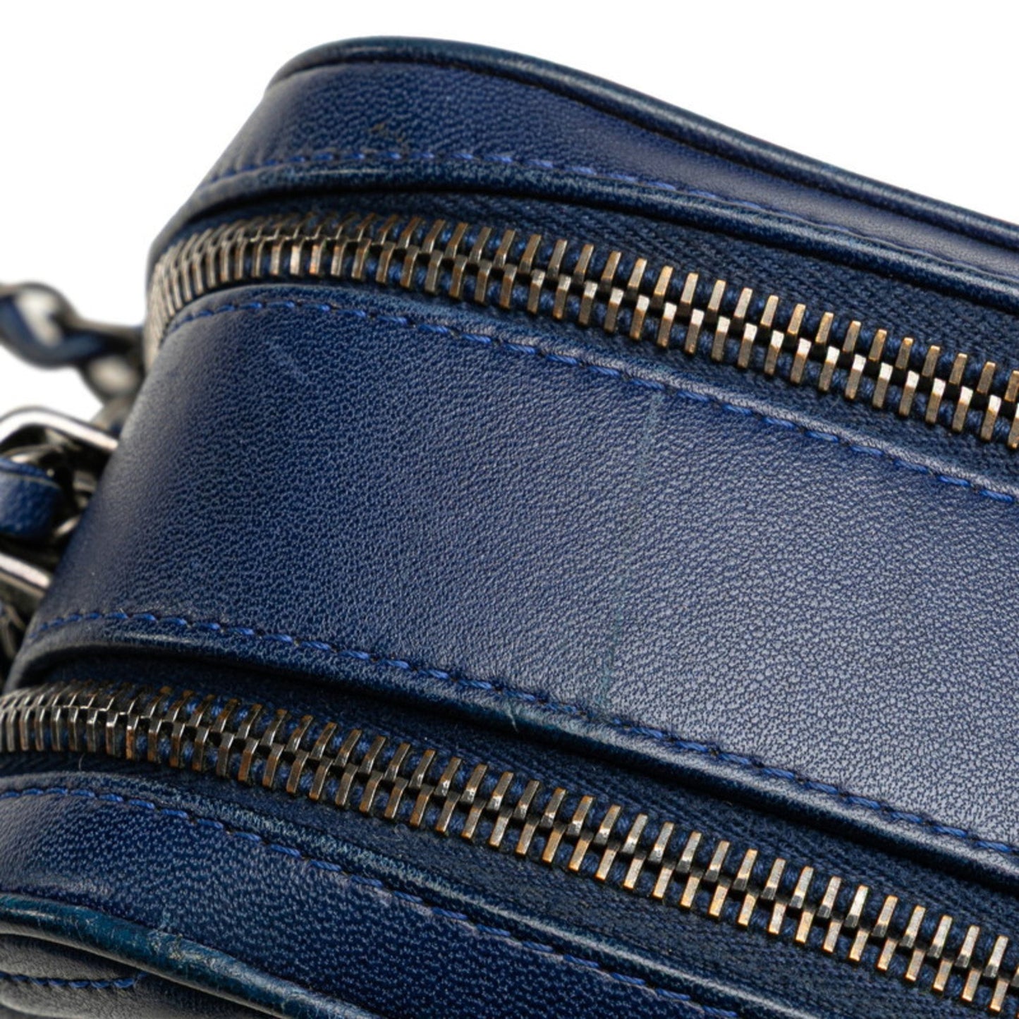 Chanel Boy Chanel Chain Shoulder Bag Camera Navy Lambskin