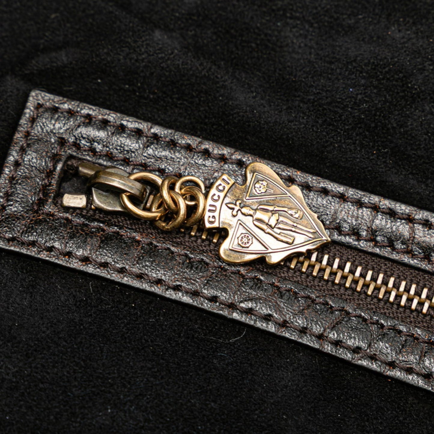 Gucci Handbag Boston Bag 303891 Black Orange Leather