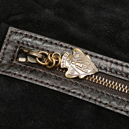 Gucci Handbag Boston Bag 303891 Black Orange Leather