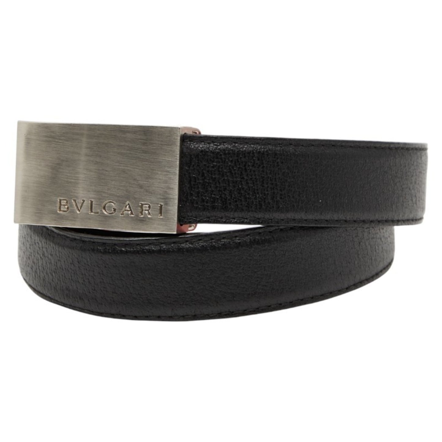 Bvlgari Belt Size: 110 44 Black Red Leather