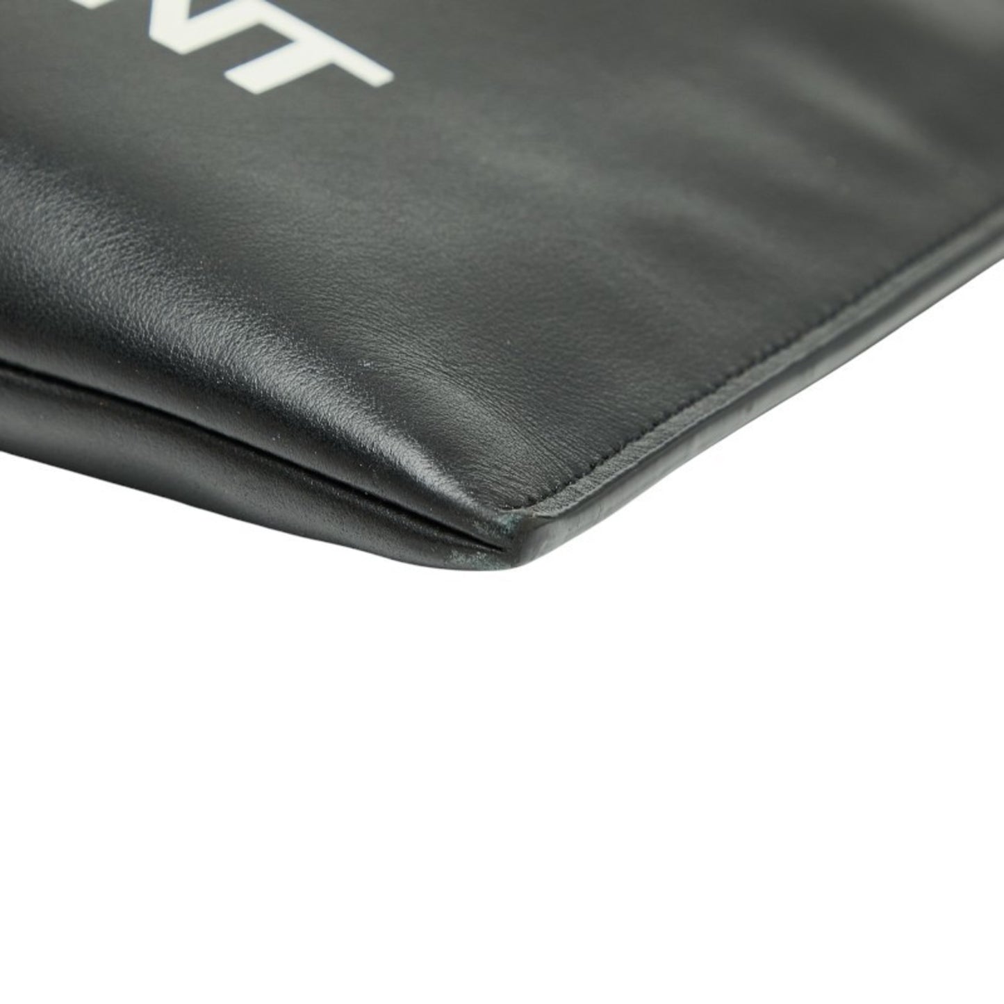 Saint Laurent Logo Clutch Bag In Black