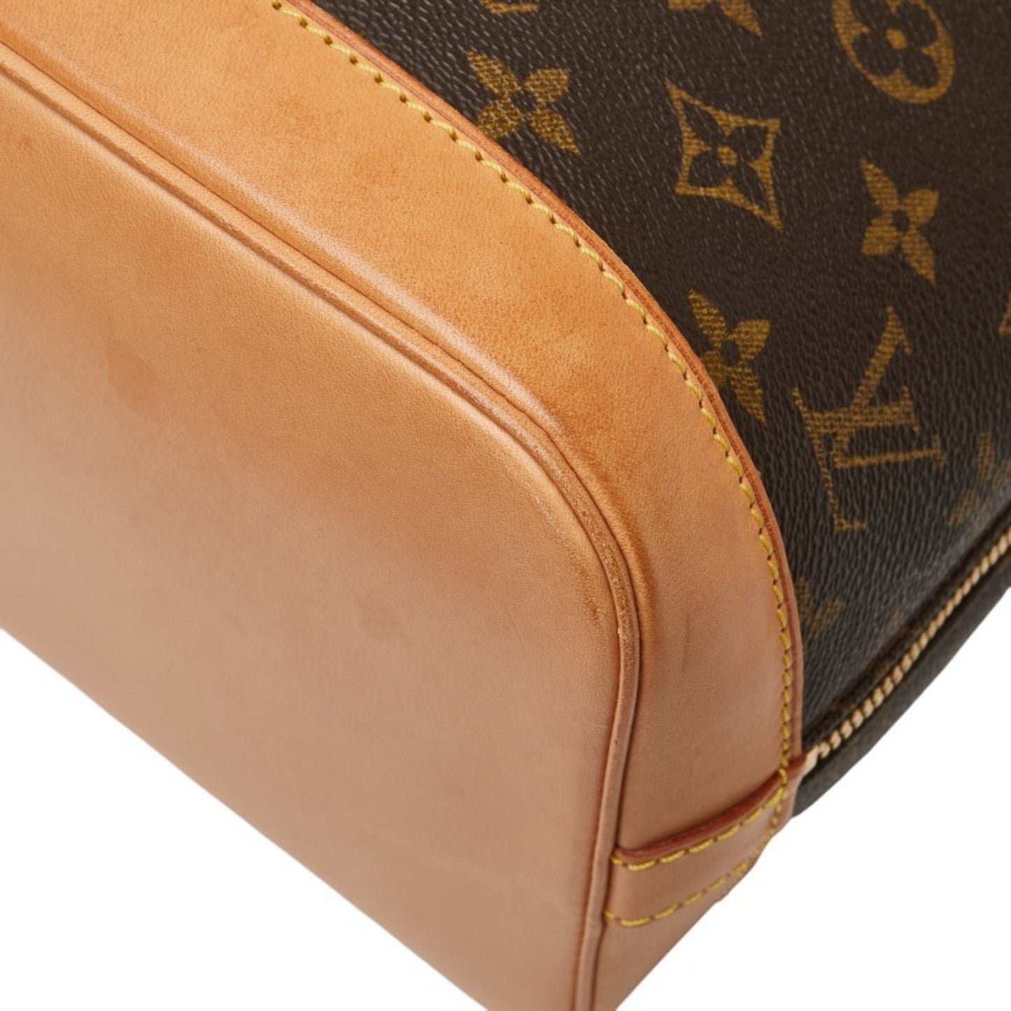 Louis Vuitton Monogram Alma Handbag M51130 Brown Leather