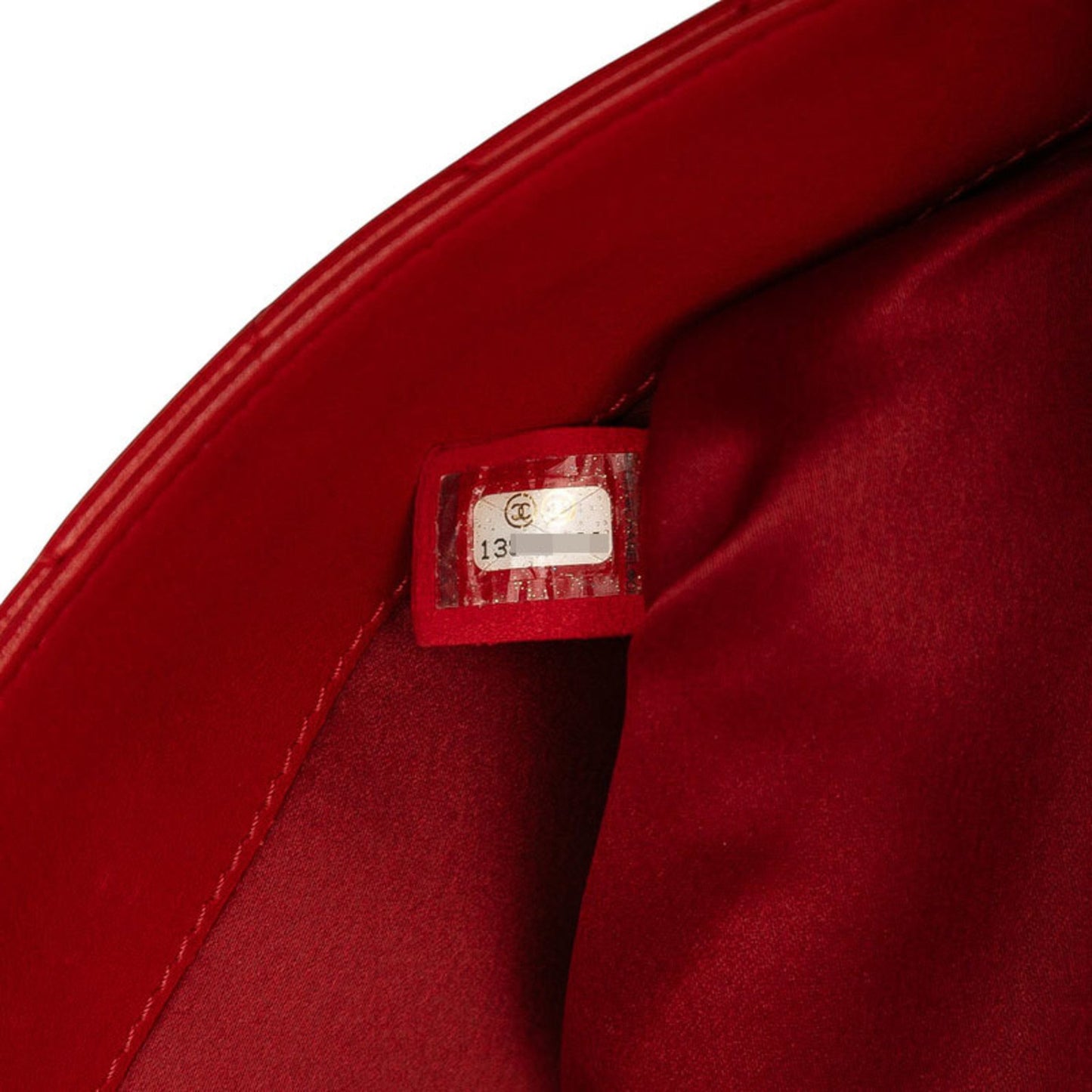 Chanel Matelasse Coco Mark Chain Shoulder Bag In Red Lambskin