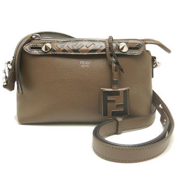 Fendi By The Way Mini Zucca 8Bl145 A6C0 Shoulder Bag In Brown Leather
