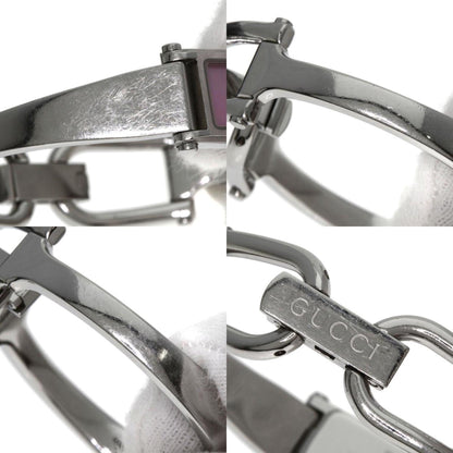 Gucci 1500L Square Face Bangle Pink Shell Watch Stainless Steel/Ss