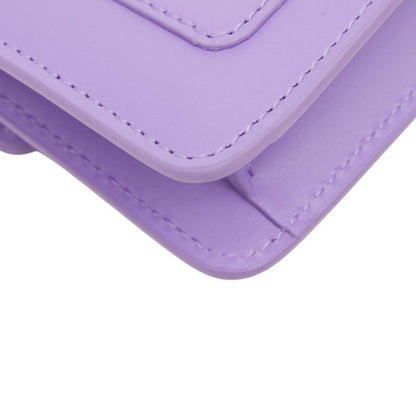 Bvlgari Serpenti Forever Business Card Case/Card Case Pouch Purple Leather