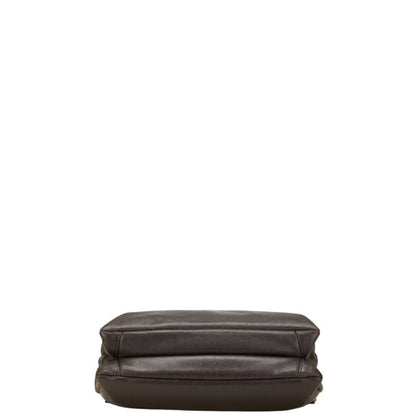 Chanel Coco Mark Tote Bag Handbag Brown Lambskin