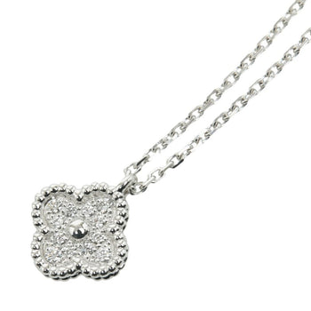 Van Cleef & Arpels Sweet Alhambra Pendant Necklace Vcaro85900 18Kwg White Gold
