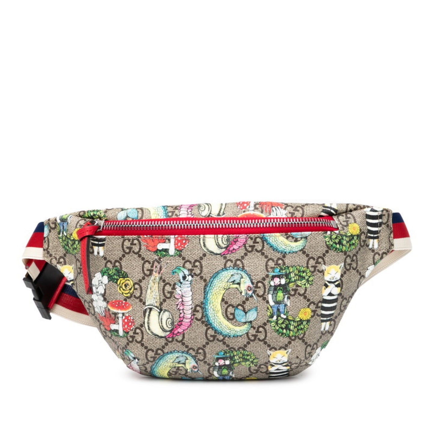 Gucci Children'S X Yuko Higuchi Gg Supreme Waist Bag 502095 Beige Red Multicolor Leather