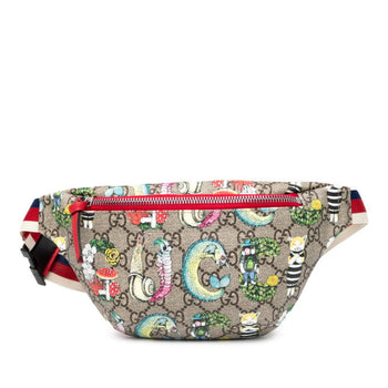 Gucci Children'S X Yuko Higuchi Gg Supreme Waist Bag 502095 Beige Red Multicolor Leather
