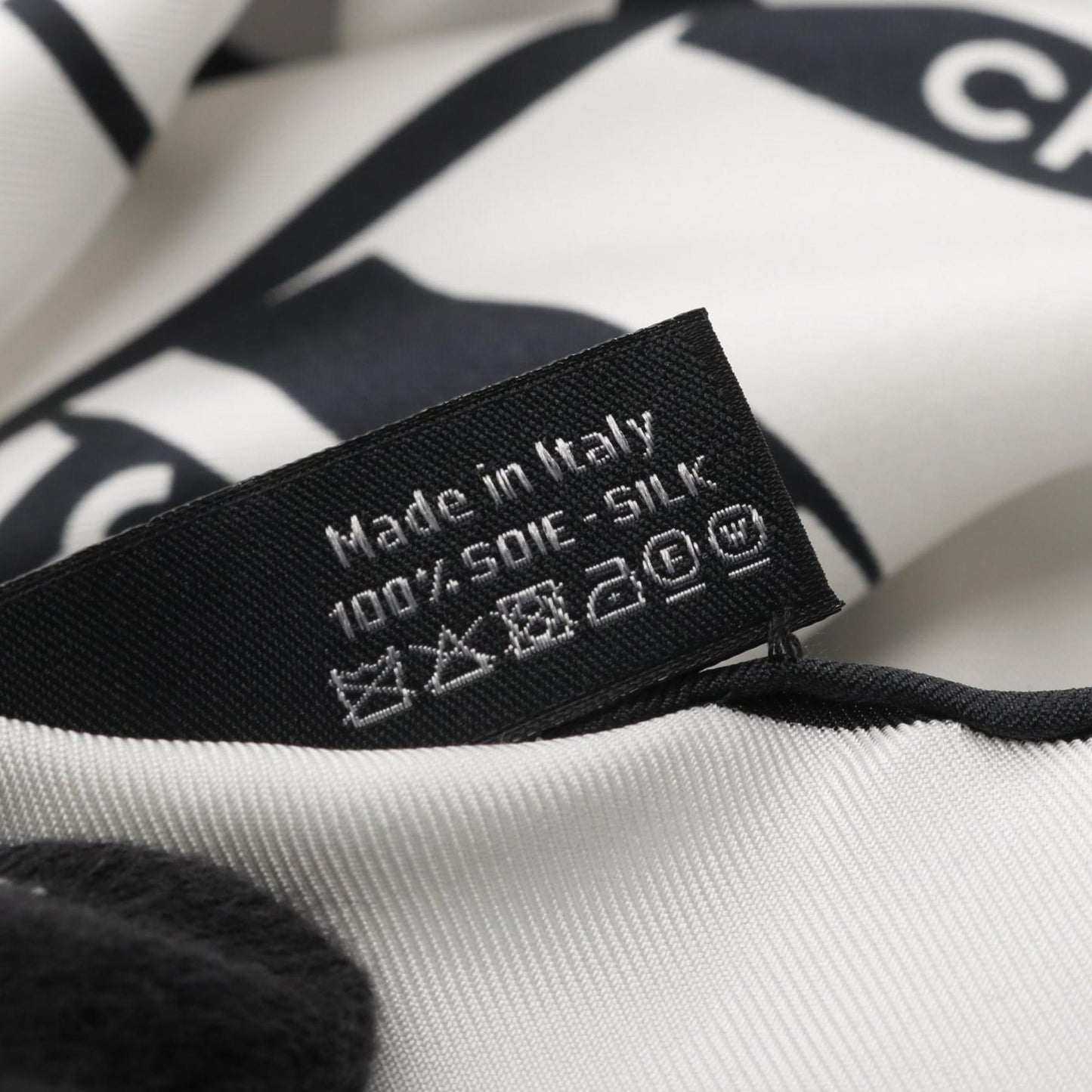 Chanel Coco Mark Bookshelf Scarf Silk