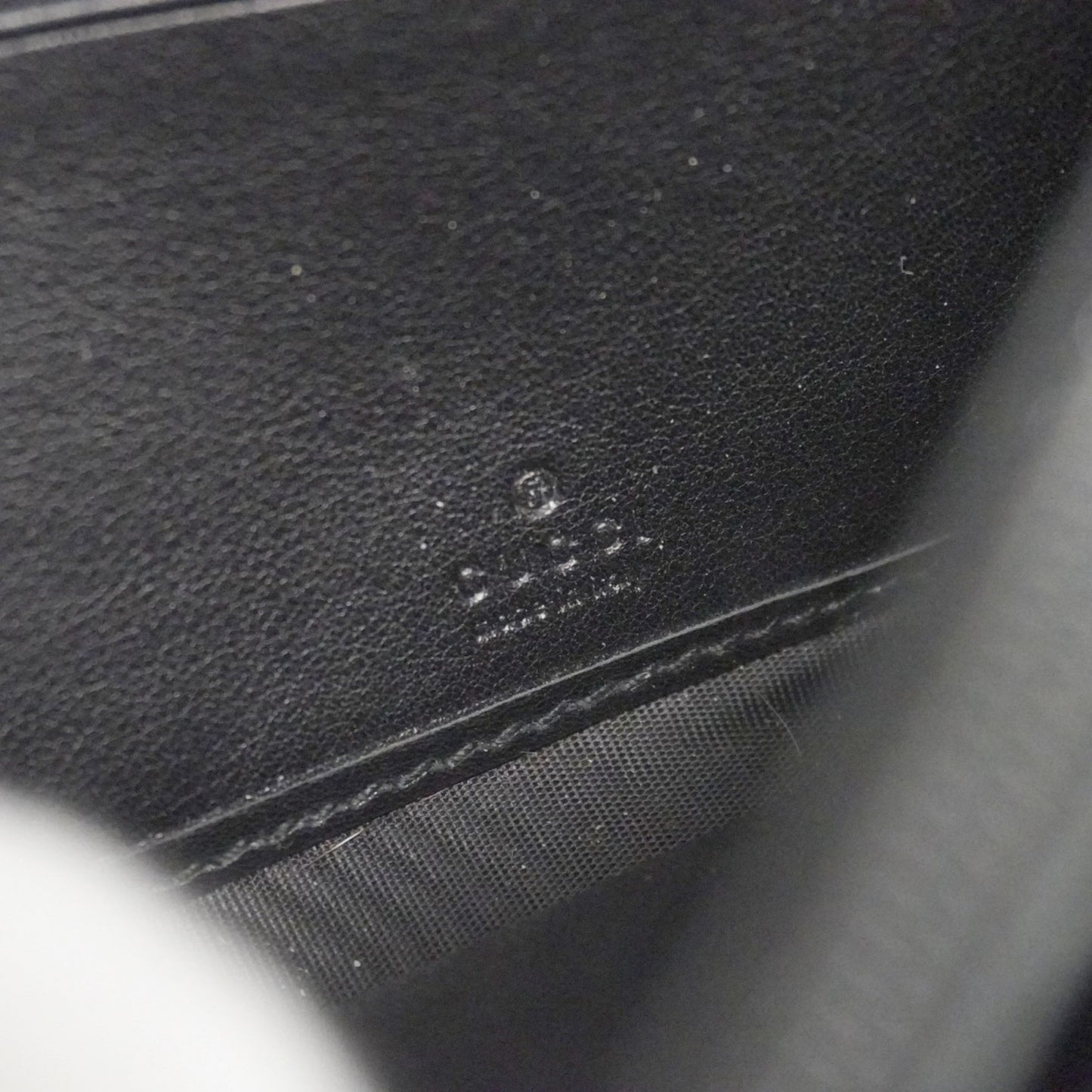 Gucci Micro Guccissima Long Wallet 309760 Enamel Black