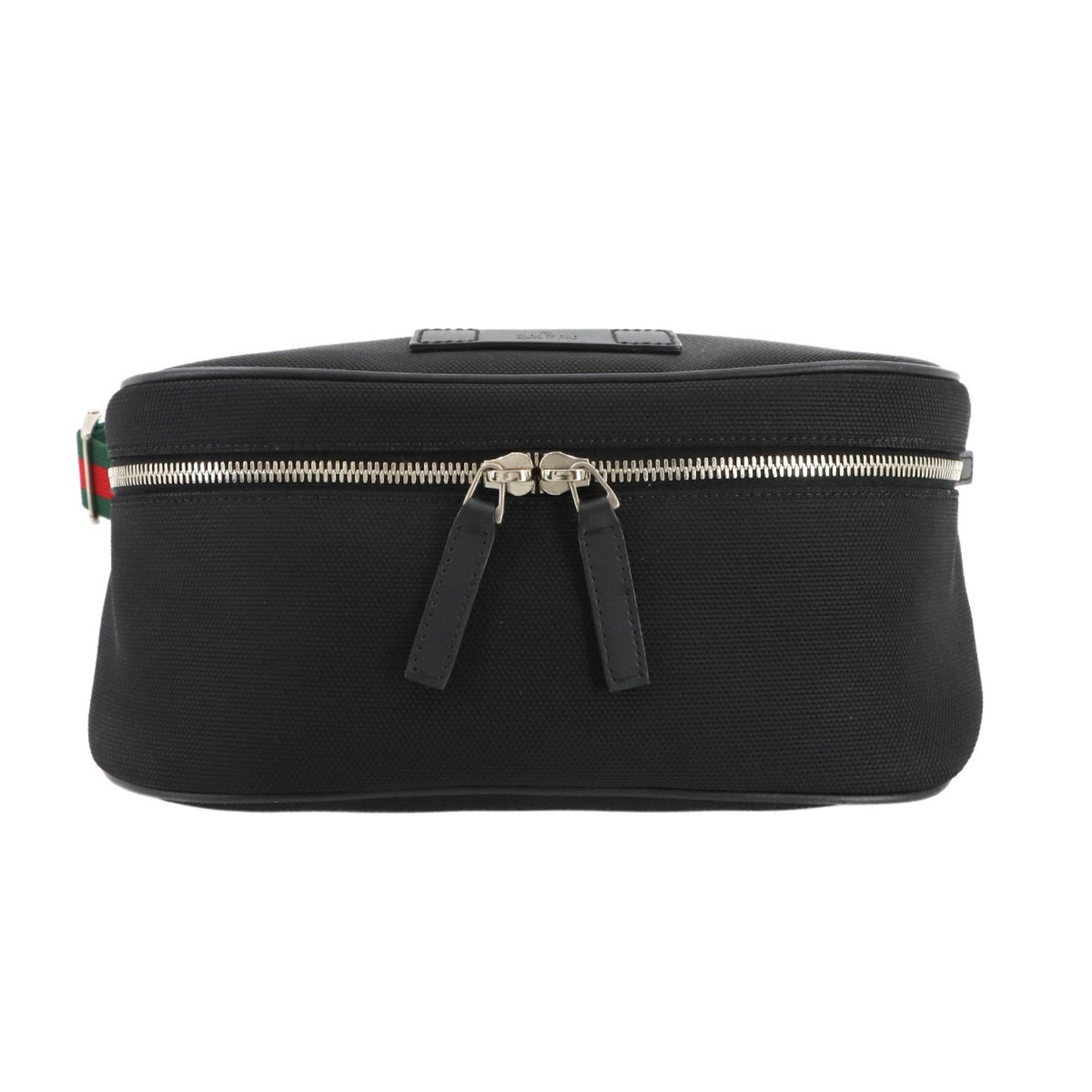Gucci Sherry Line Waist Body Bag In Nylon Canvas And Leather