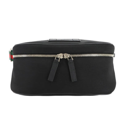 Gucci Sherry Line Waist Body Bag In Nylon Canvas And Leather