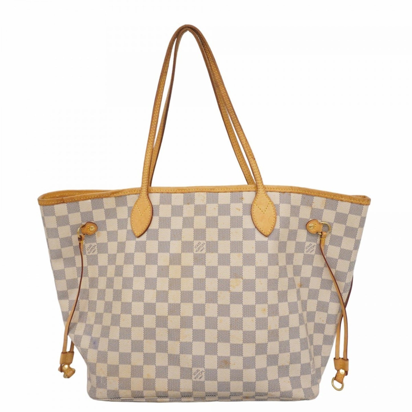 Louis Vuitton Damier Azur Neverfull Mm Tote Bag N51107 White