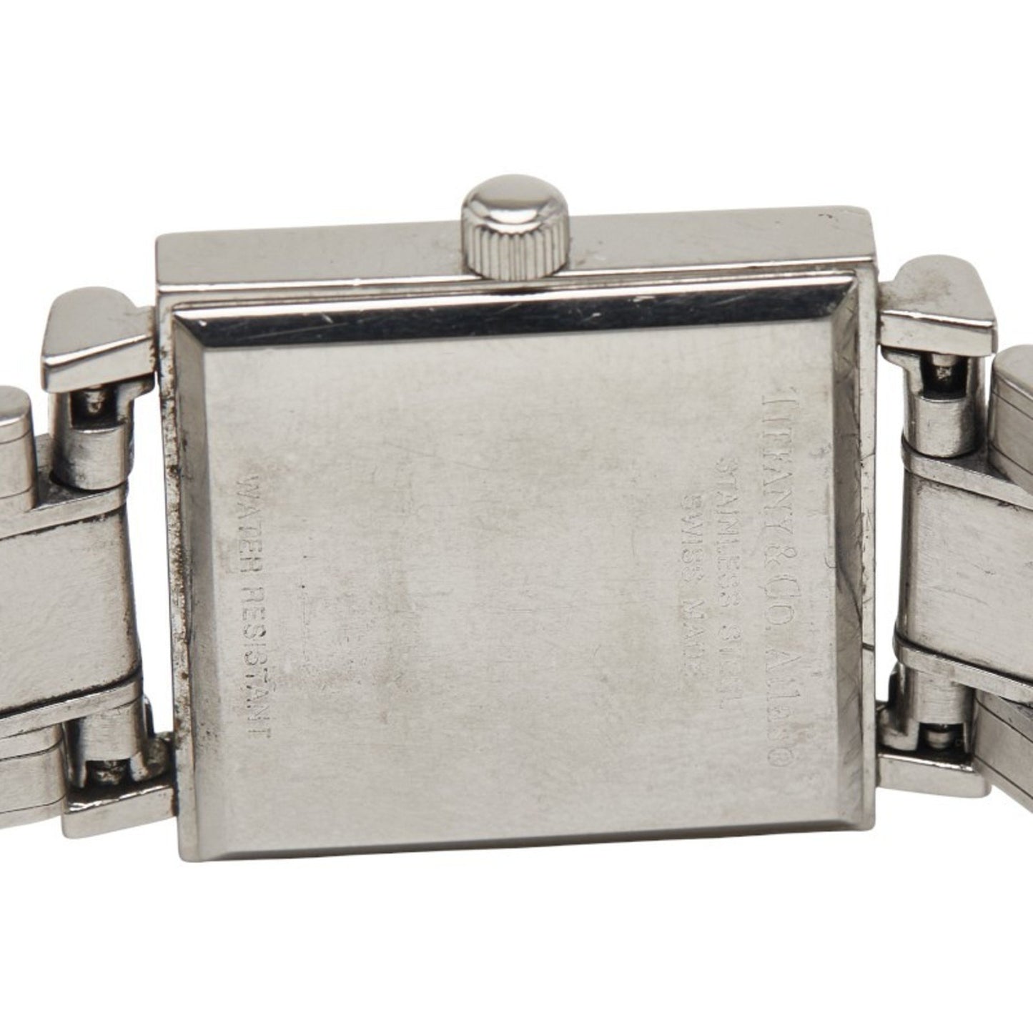 Tiffany & Co. Atlas Quartz Watch With Black Dial And Stainless Steel