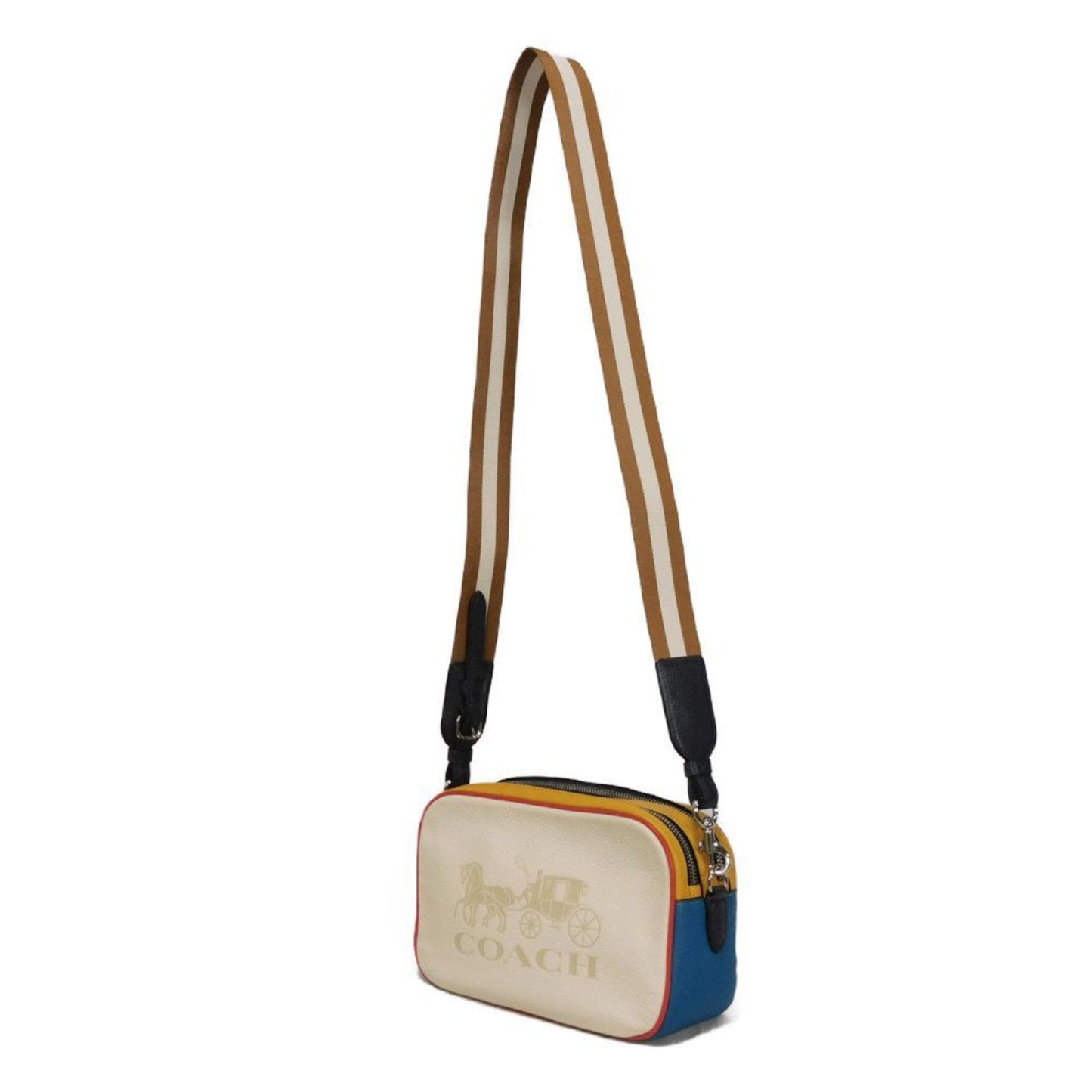 Coach Shoulder Bag Jess Crossbody Embossed Multi Color Block Unused Horse