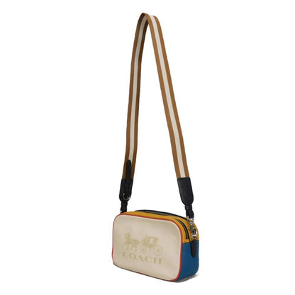 Coach Shoulder Bag Jess Crossbody Embossed Multi Color Block Unused Horse