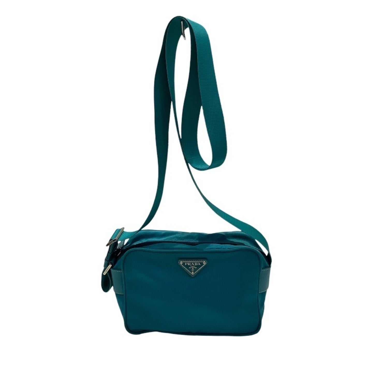 Prada Nylon Shoulder Bag/Pochette Bt0658 Turquoise Kb-9538