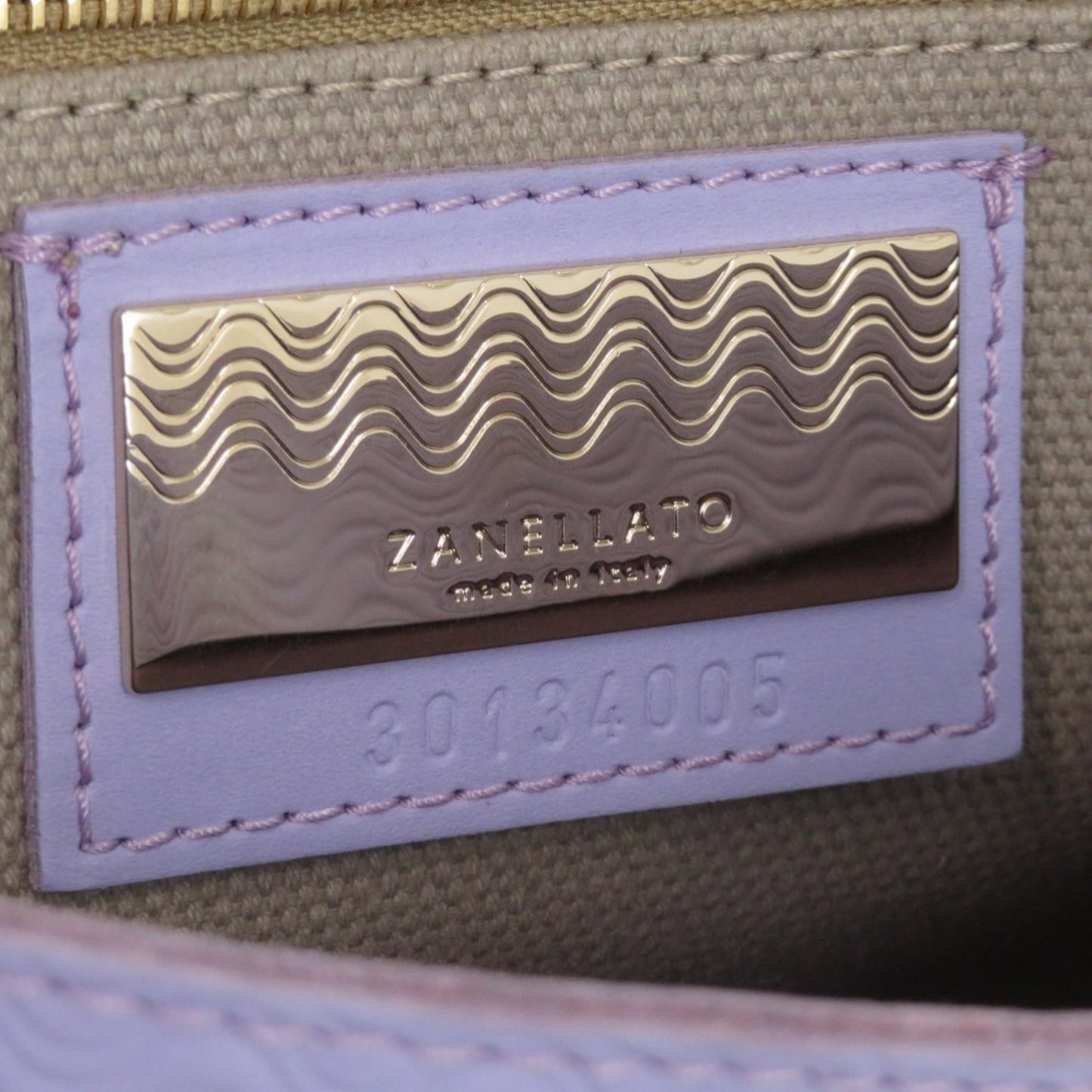 Like New Zanellato Postina L Brandine 2-Way Leather Handbag 30134005 Purple 0617