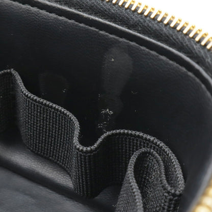 Chanel Coco Mark Vanity Bag Mini Pouch Caviar Leather Black
