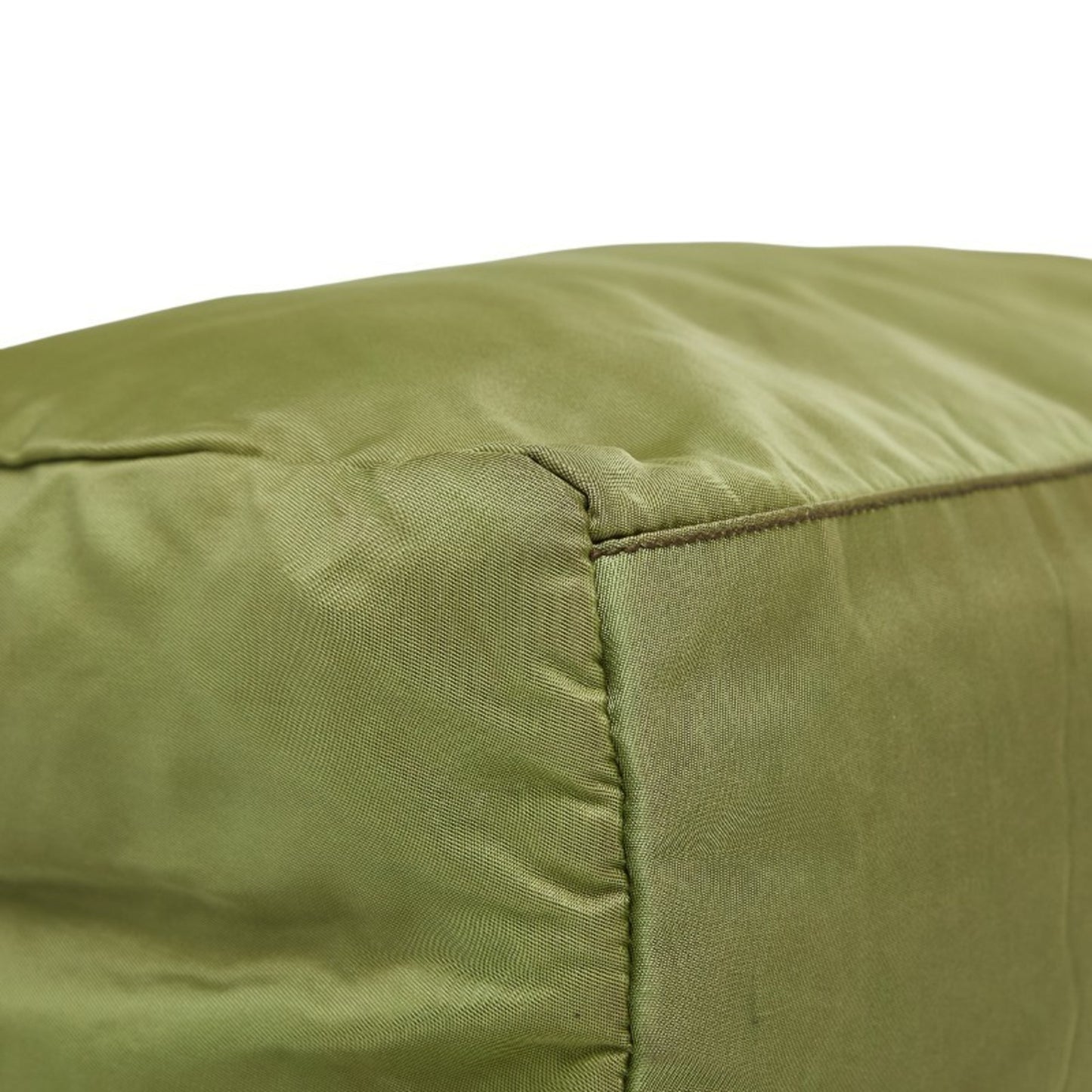 Prada Triangle Logo Plate Tote Bag Green Nylon