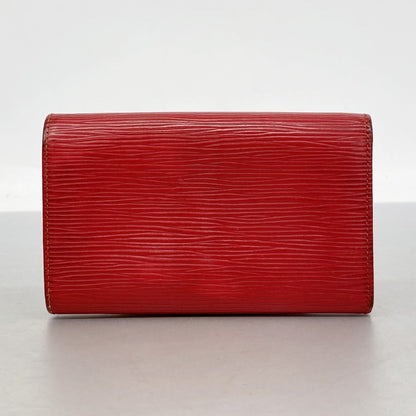 Louis Vuitton Epi Wallet Porte Monnaie-Vieux Tresor M63507 Castilian Red