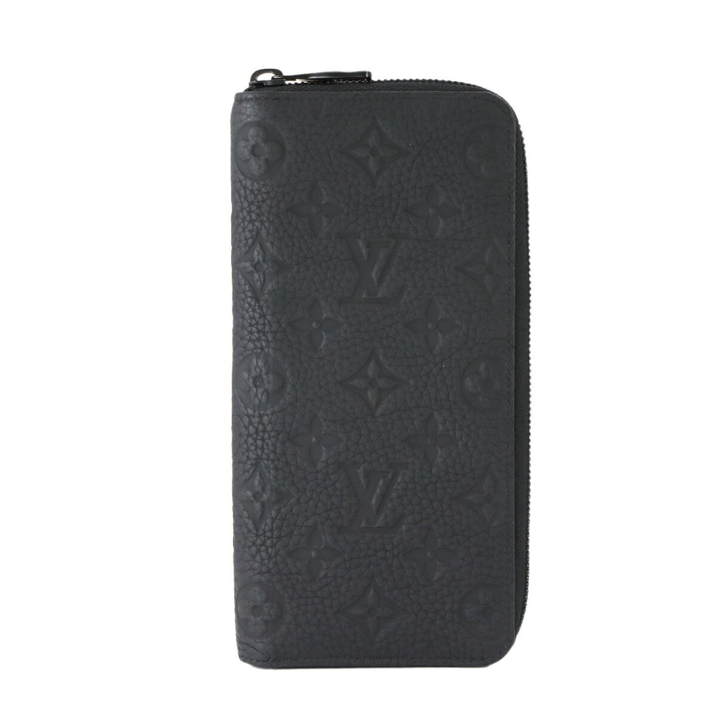Louis Vuitton Monogram Taurillon Zippy Wallet Vertical Long In Black Leather M69047 Rfid