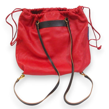 Marni Leather Drawstring Backpack/Knapsack