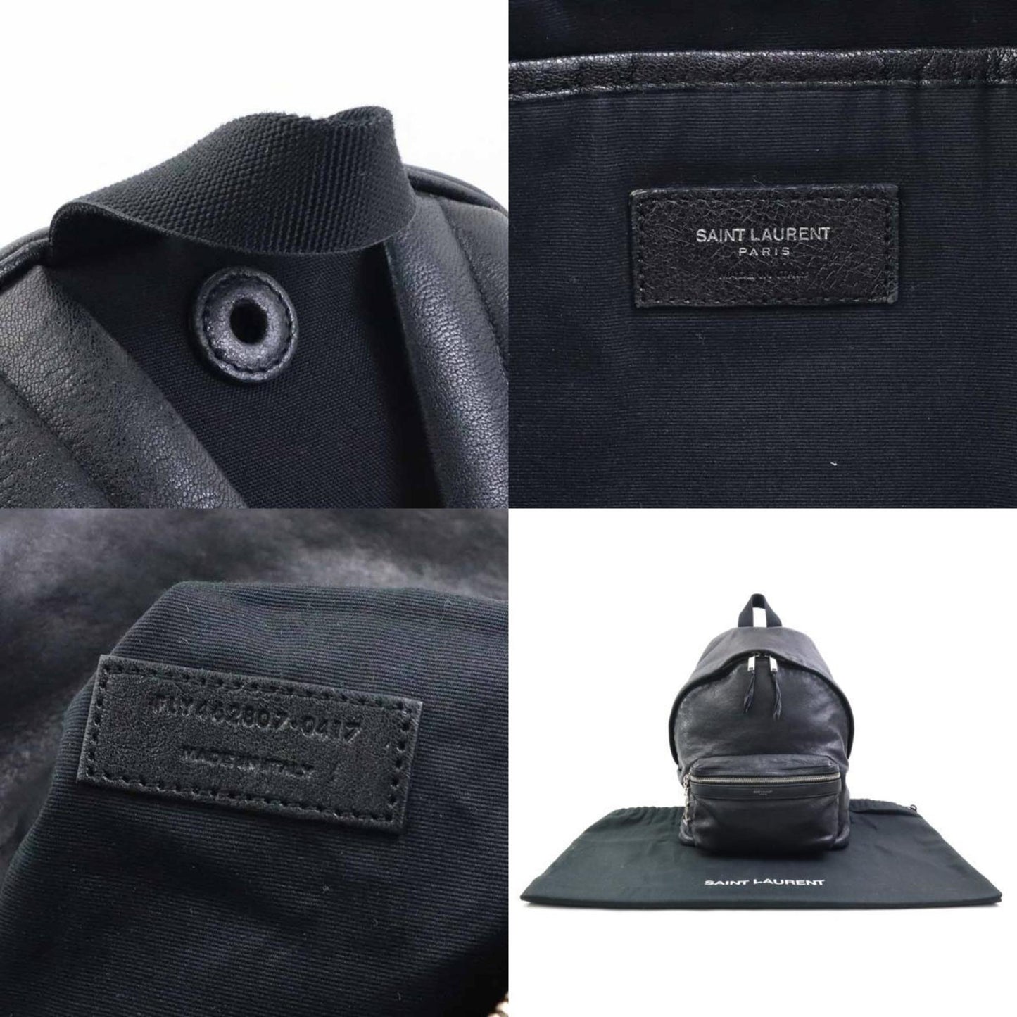 Yves Saint Laurent Saint Laurent Backpack Leather Black