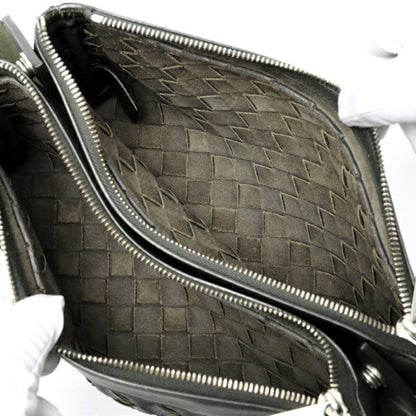 Bottega Veneta Intrecciato Duo Bag Shoulder 651938 Leather Khaki S-158362