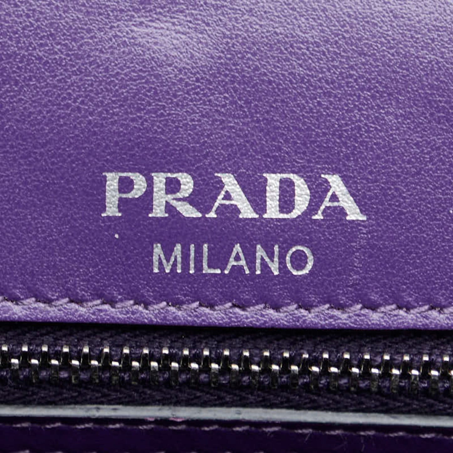 Prada Saffiano Chain Crossbody Shoulder Bag 1Bd147 Purple Enamel