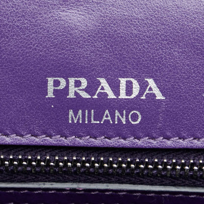 Prada Saffiano Chain Crossbody Shoulder Bag 1Bd147 Purple Enamel