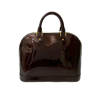 Louis Vuitton Alma Pm Monogram Vernis Patent Leather Enamel Handbag In Amaranth 33771