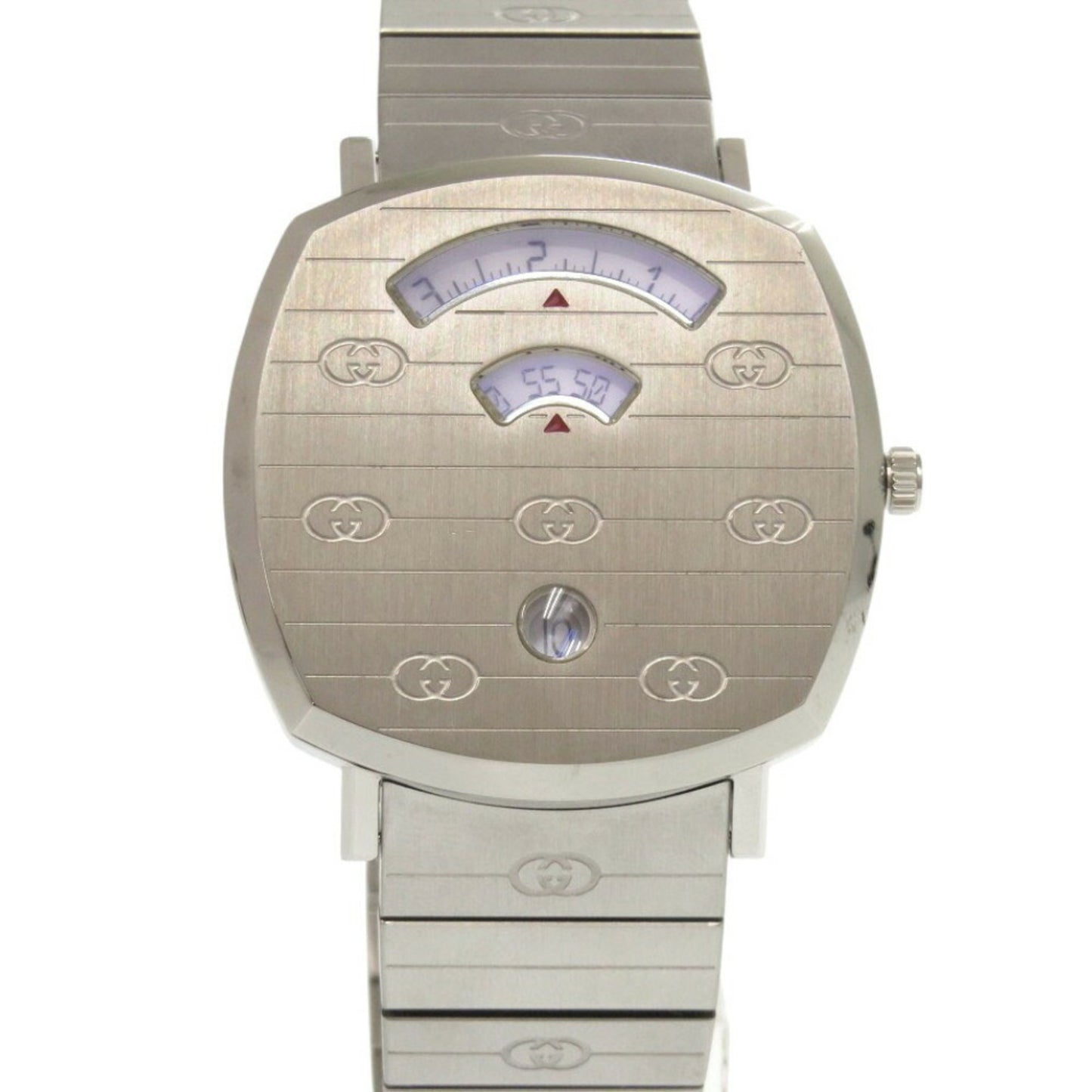 Unused Gucci Grip Ya1574401 Ss Silver Quartz Watch 1535Gucci