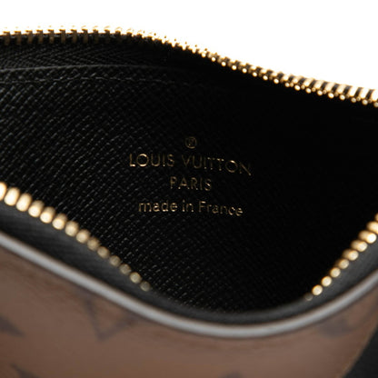 Louis Vuitton Monogram Reverse Porte Carte Romy Business Card Case Fragment M81912 Brown